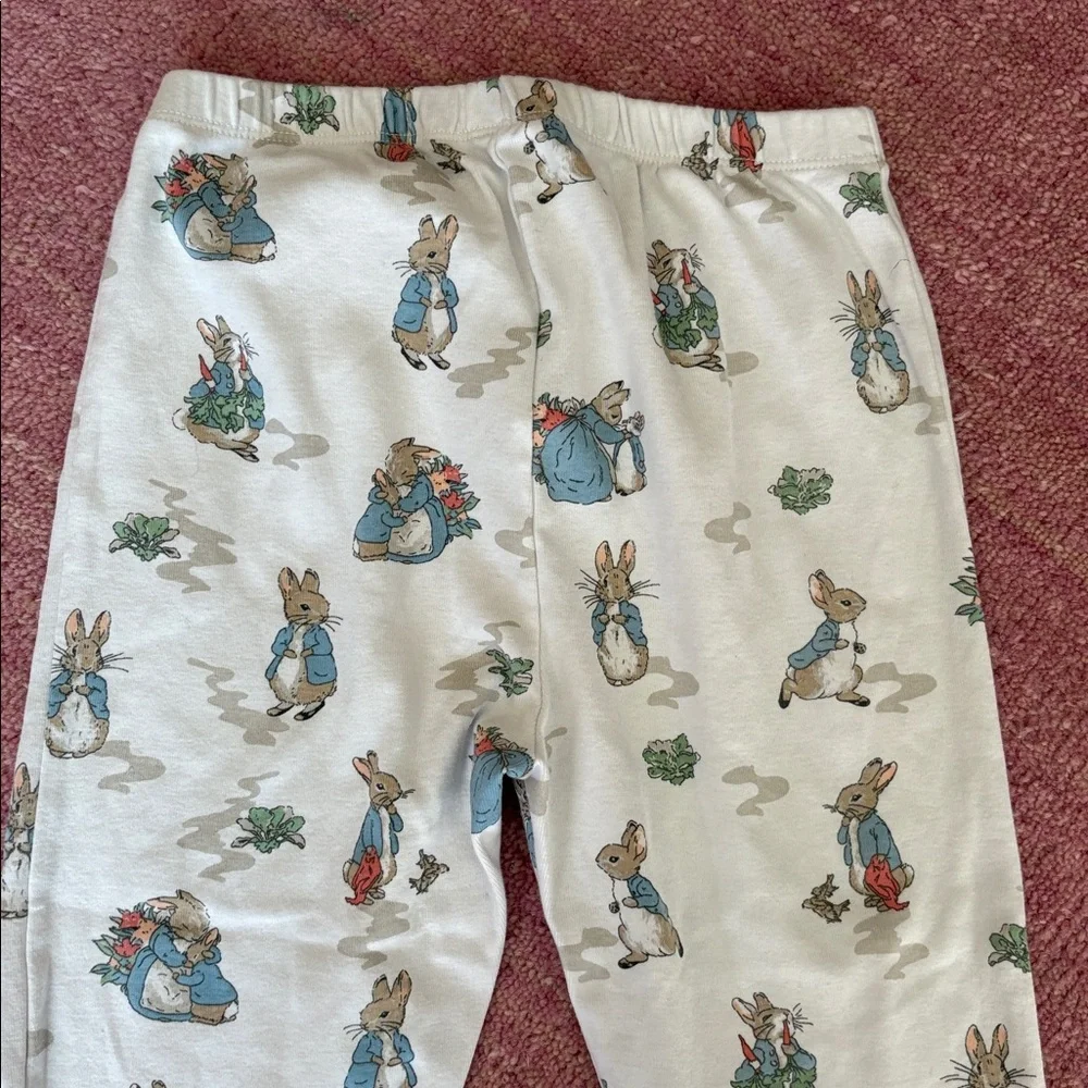 Pottery Barn Kids Organic Cotton Peter Rabbit Pajama Set - Unisex Easter PJs